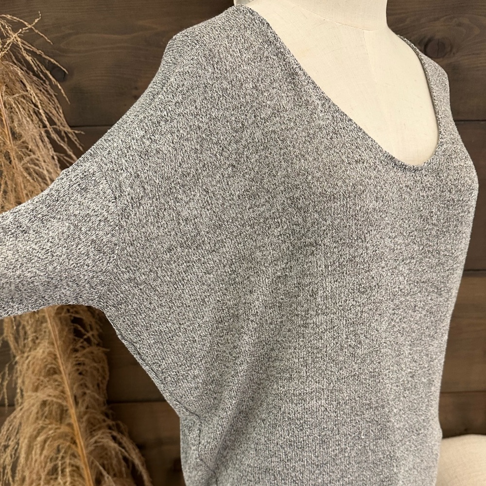 Lulus grey super soft dolman sleeve sweater top